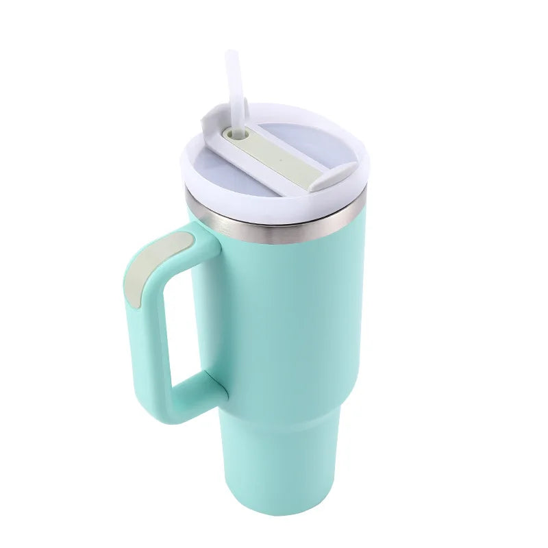 SiYJ719 Customizable Logo 40 Oz Stainless Steel Vacuum Metal Mug With Handle Promotional Custom Adventure Travel Coffee Mug