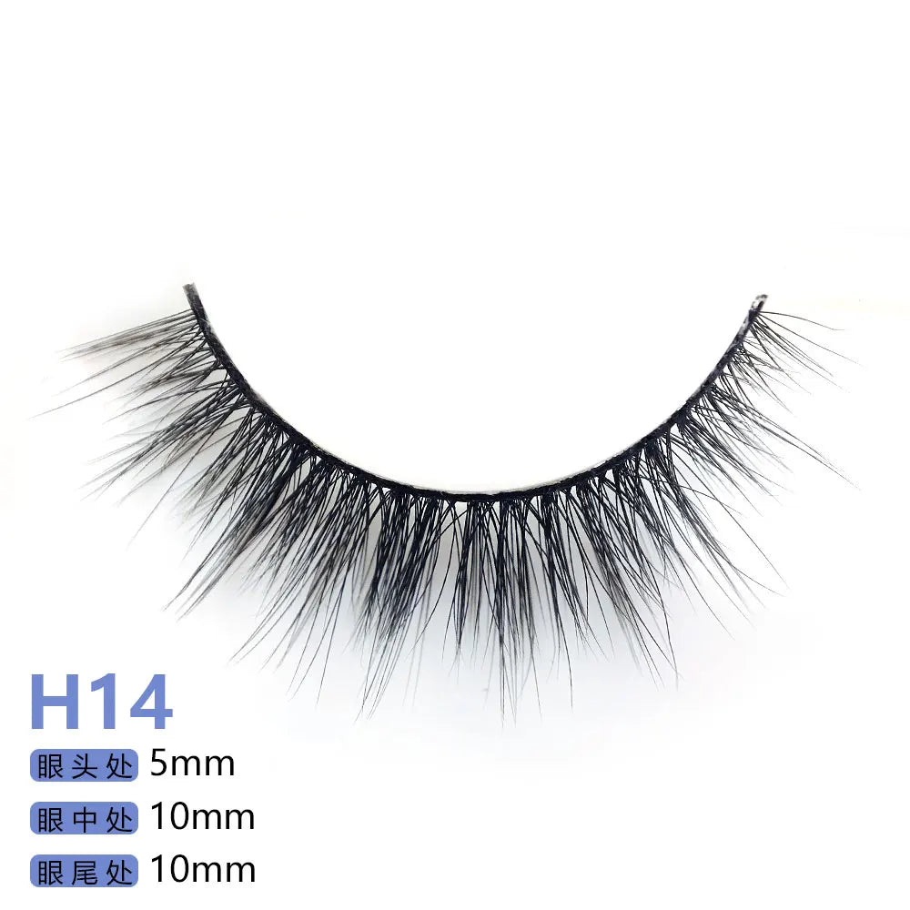 Top Quality H Series 20 Style 5 Pair/Tray 3D Mink False Eyelashes 5 Pair Handmade 3D Natural Long False Eyelashes