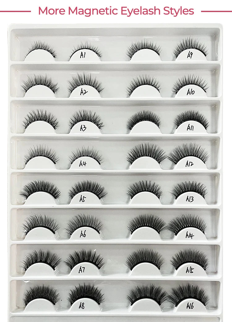 2021 Latest Style 3D Magnetic Eyelashes Wholesale Magnetic Eyelashes With Magnetic Eyeliner