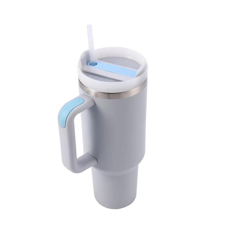 SiYJ719 Customizable Logo 40 Oz Stainless Steel Vacuum Metal Mug With Handle Promotional Custom Adventure Travel Coffee Mug