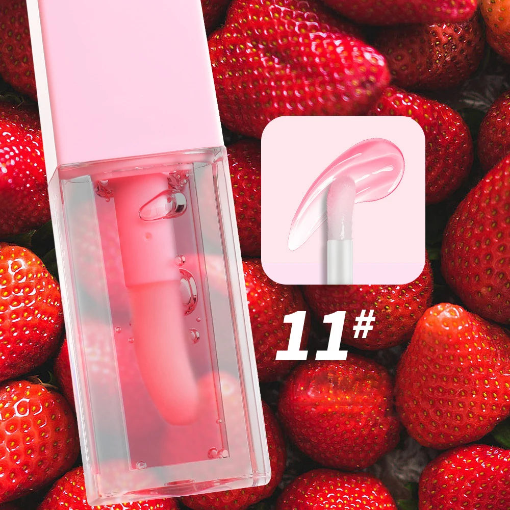 Wholesale Mini Plump Moisturizing Tone Magic Lip Oil Vegetarian Fruit Shimmer Lip Oil Private Label Liquid Clear Lip Gloss