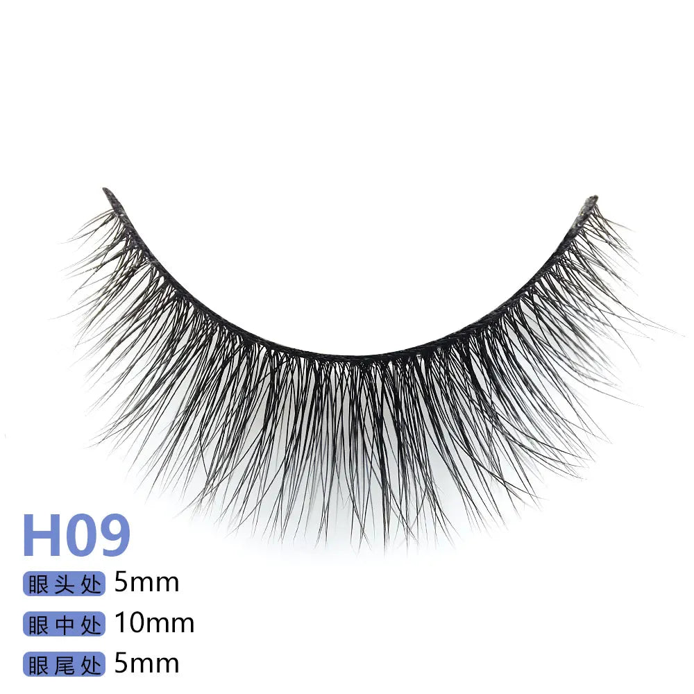 Top Quality H Series 20 Style 5 Pair/Tray 3D Mink False Eyelashes 5 Pair Handmade 3D Natural Long False Eyelashes