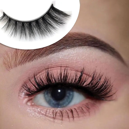 Top Quality H Series 20 Style 5 Pair/Tray 3D Mink False Eyelashes 5 Pair Handmade 3D Natural Long False Eyelashes