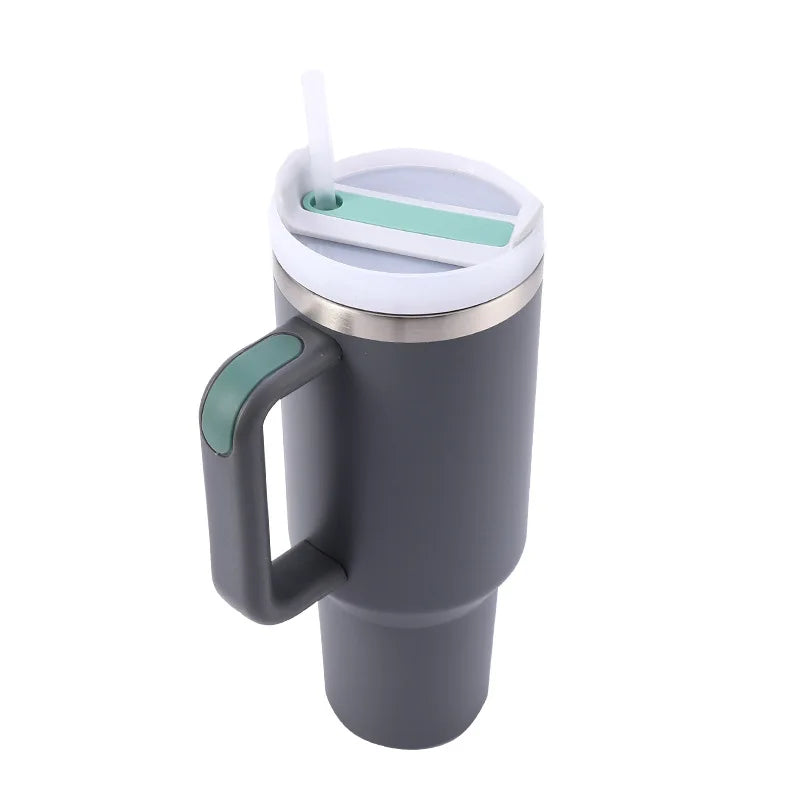 SiYJ719 Customizable Logo 40 Oz Stainless Steel Vacuum Metal Mug With Handle Promotional Custom Adventure Travel Coffee Mug