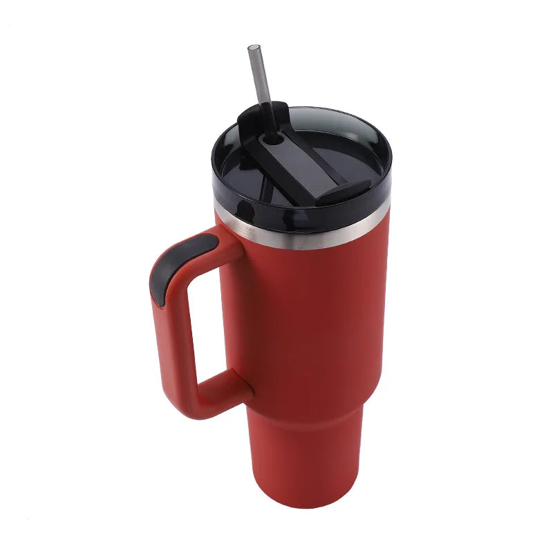 SiYJ719 Customizable Logo 40 Oz Stainless Steel Vacuum Metal Mug With Handle Promotional Custom Adventure Travel Coffee Mug