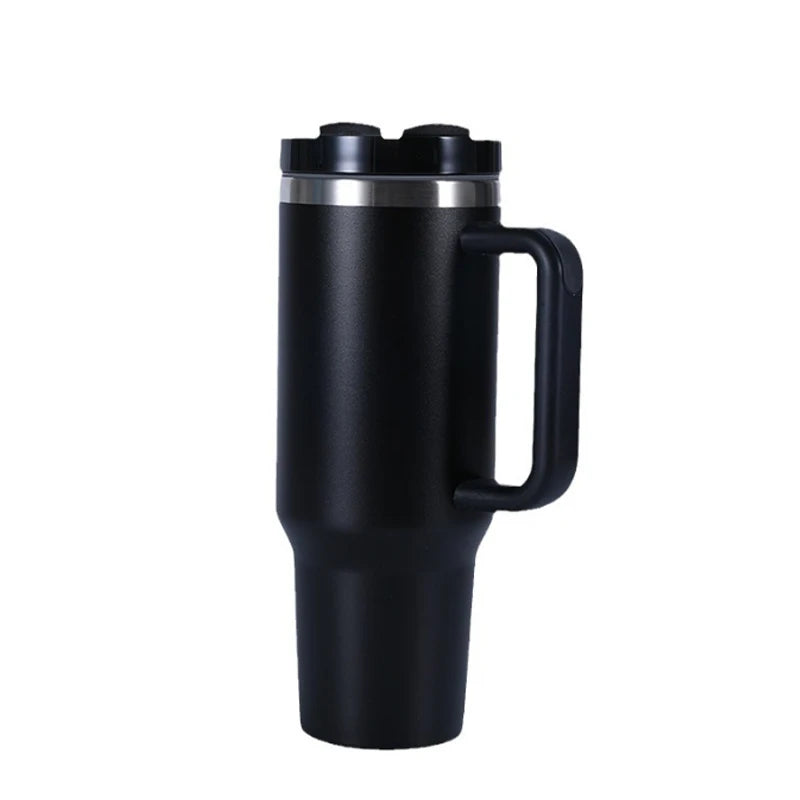 SiYJ719 Customizable Logo 40 Oz Stainless Steel Vacuum Metal Mug With Handle Promotional Custom Adventure Travel Coffee Mug