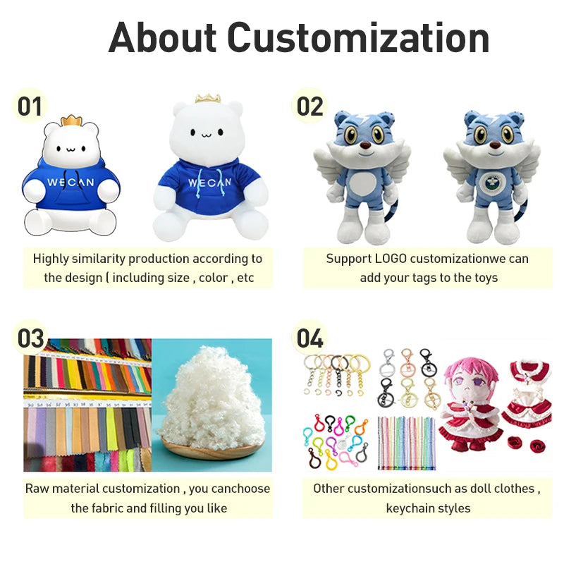 TUGE Custom Plush Toy Manufacturer Anime Plush Animal Custom Teddy Bear Wholesale Unisex Pp Cotton