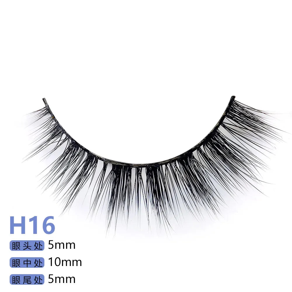 Top Quality H Series 20 Style 5 Pair/Tray 3D Mink False Eyelashes 5 Pair Handmade 3D Natural Long False Eyelashes