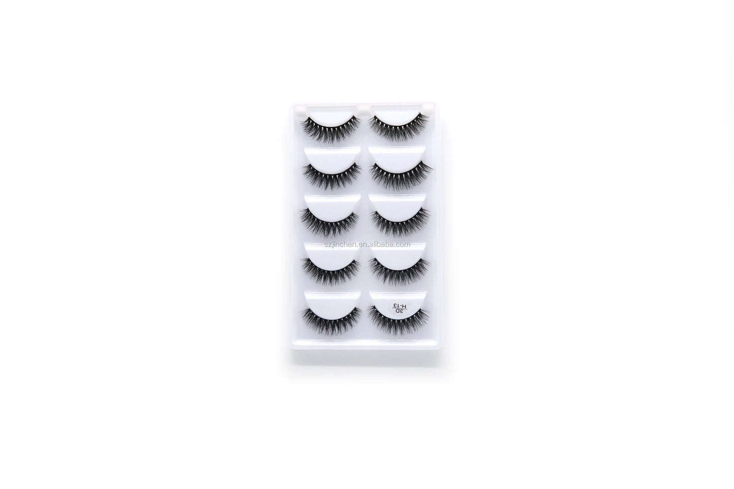 Top Quality H Series 20 Style 5 Pair/Tray 3D Mink False Eyelashes 5 Pair Handmade 3D Natural Long False Eyelashes