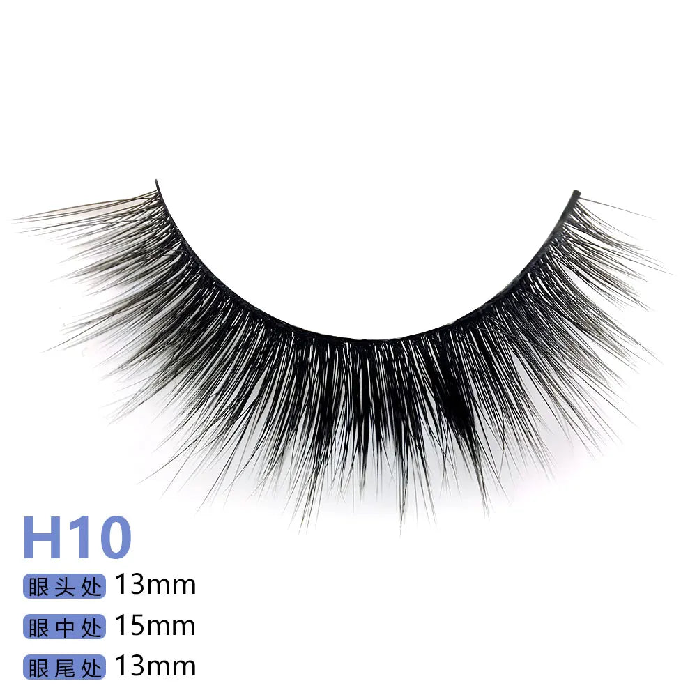 Top Quality H Series 20 Style 5 Pair/Tray 3D Mink False Eyelashes 5 Pair Handmade 3D Natural Long False Eyelashes
