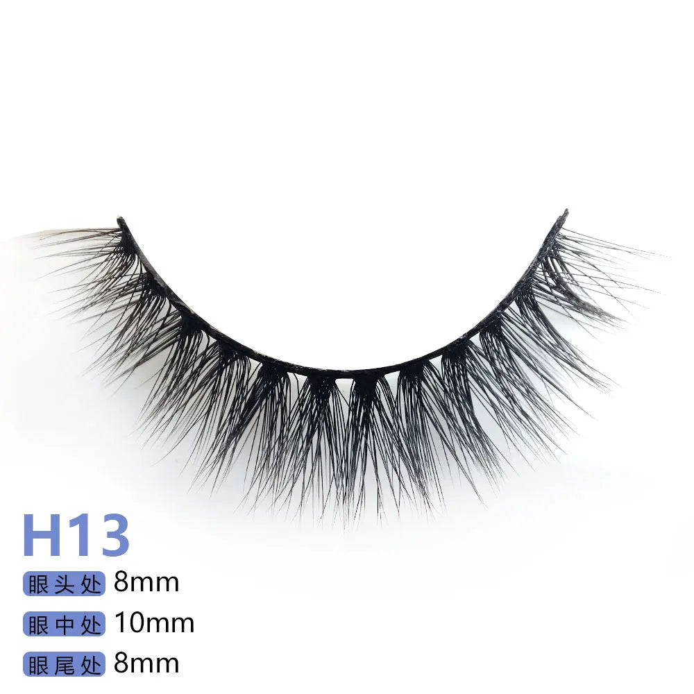 Top Quality H Series 20 Style 5 Pair/Tray 3D Mink False Eyelashes 5 Pair Handmade 3D Natural Long False Eyelashes