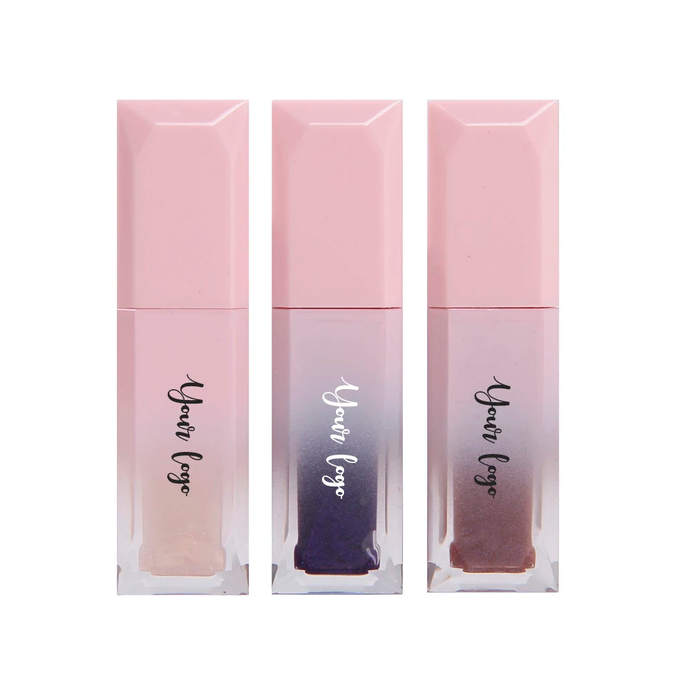 Customized logo OEM odm wholesale matte lipstick gloss lip gloss clear finish cruelty free glitter lip gloss set