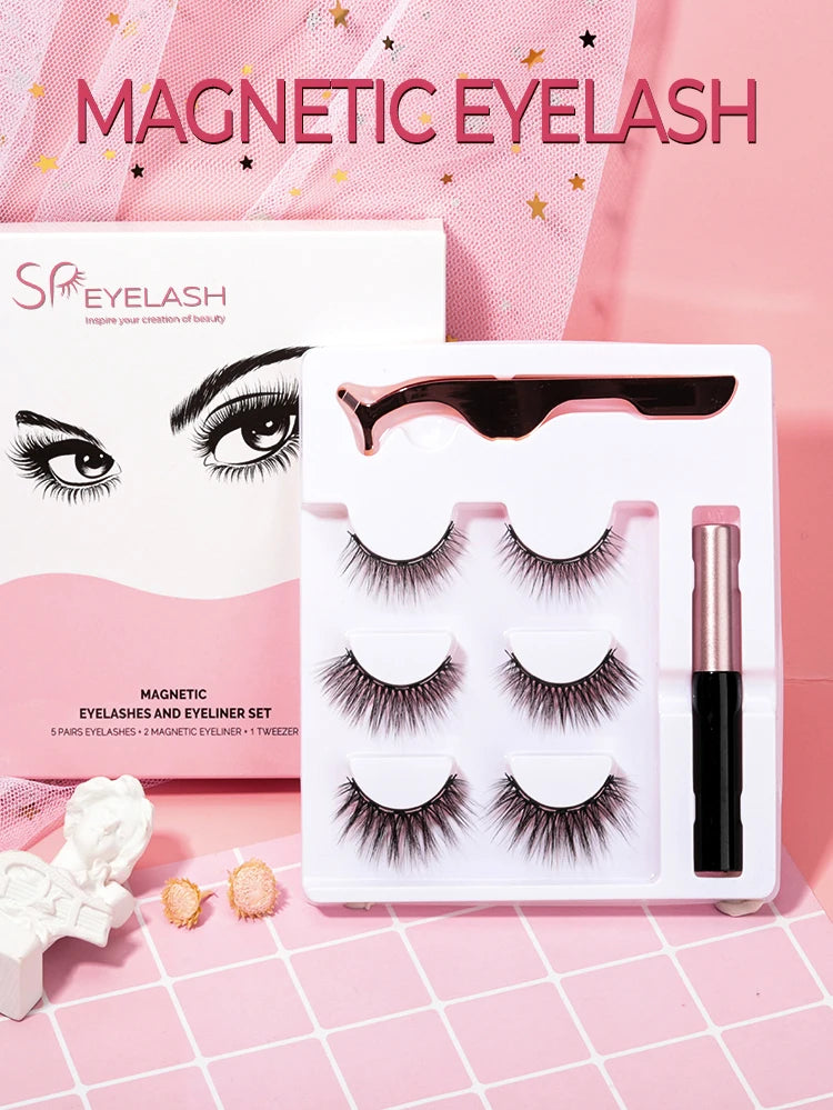 2021 Latest Style 3D Magnetic Eyelashes Wholesale Magnetic Eyelashes With Magnetic Eyeliner