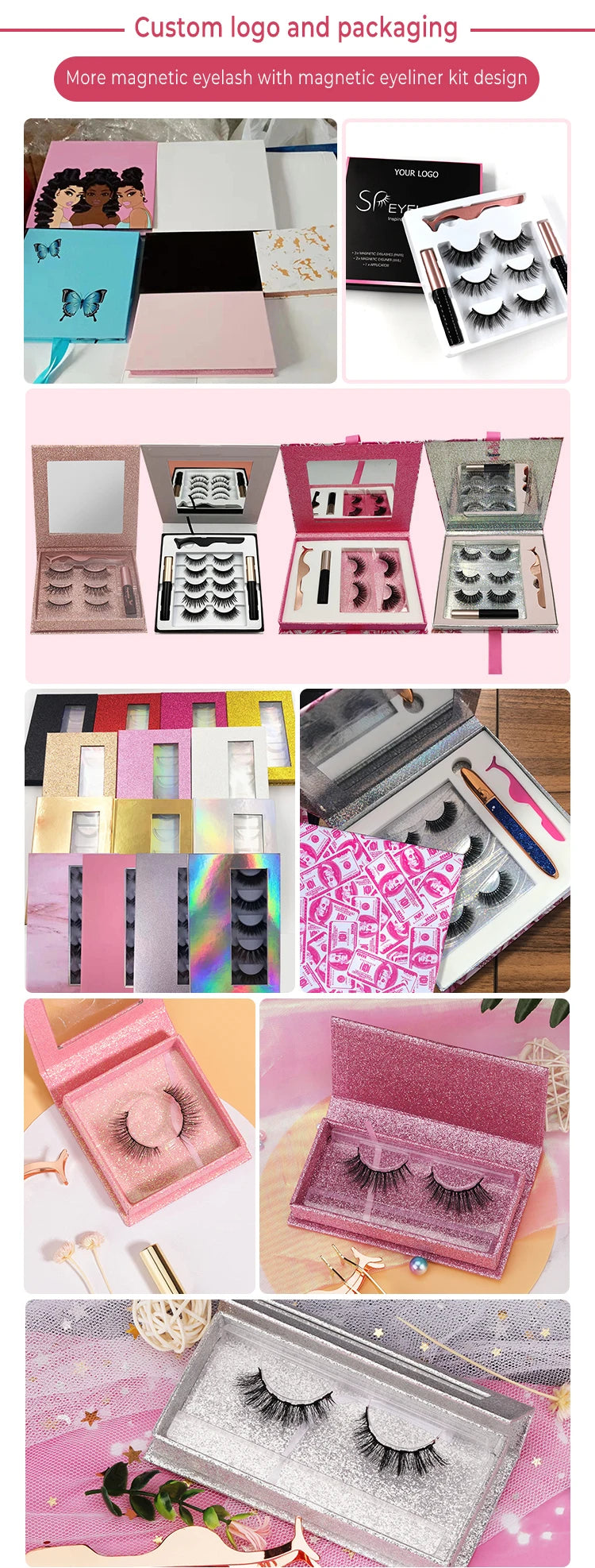 2021 Latest Style 3D Magnetic Eyelashes Wholesale Magnetic Eyelashes With Magnetic Eyeliner