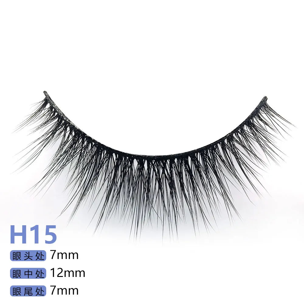 Top Quality H Series 20 Style 5 Pair/Tray 3D Mink False Eyelashes 5 Pair Handmade 3D Natural Long False Eyelashes