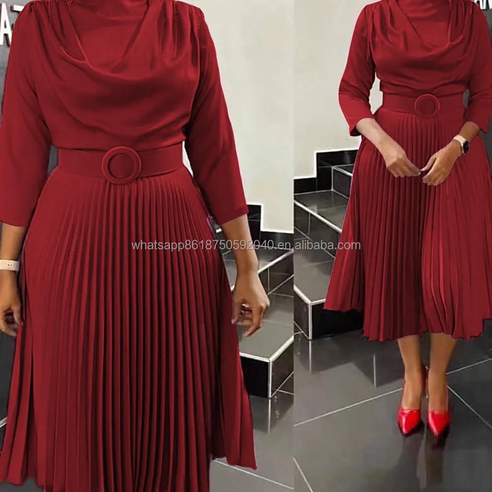 2023 Elegant African Women Clothing Spring Summer African Clothing Office Women Party Slim Fit Dress Dashiki Ankara Costume Nightgown