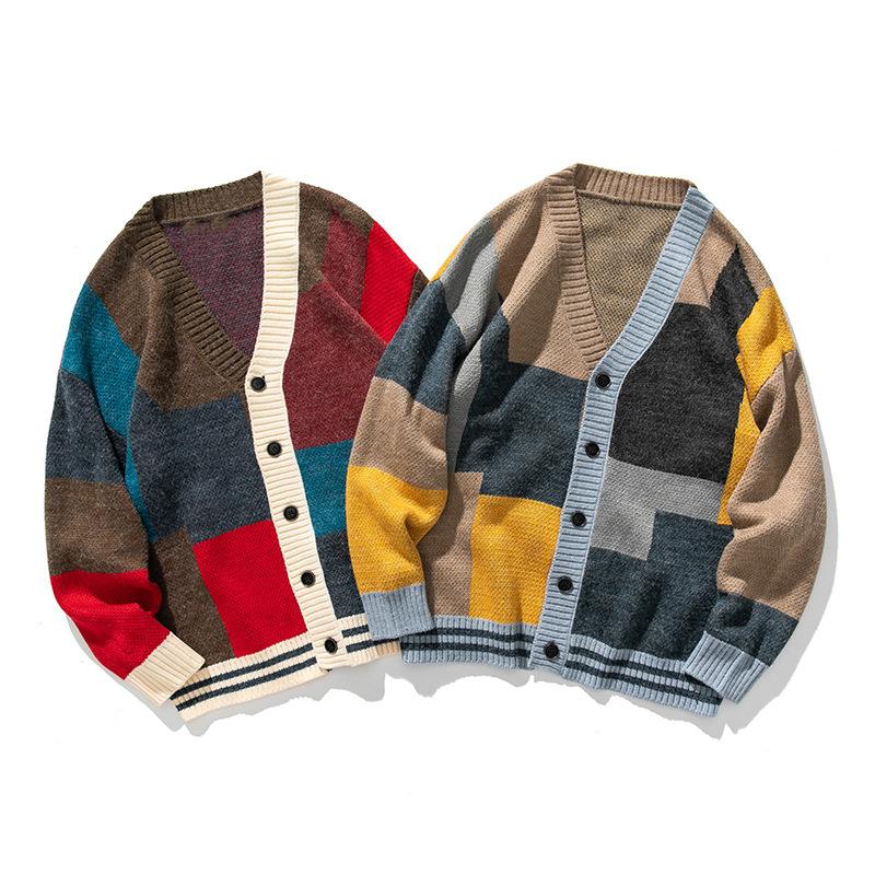 Custom Casual Super Slap Cardigan Knitted V-neck Men's Knitted Wool Sweater Overall Promotion Winter Knitted Men's Cardigan Sweater
