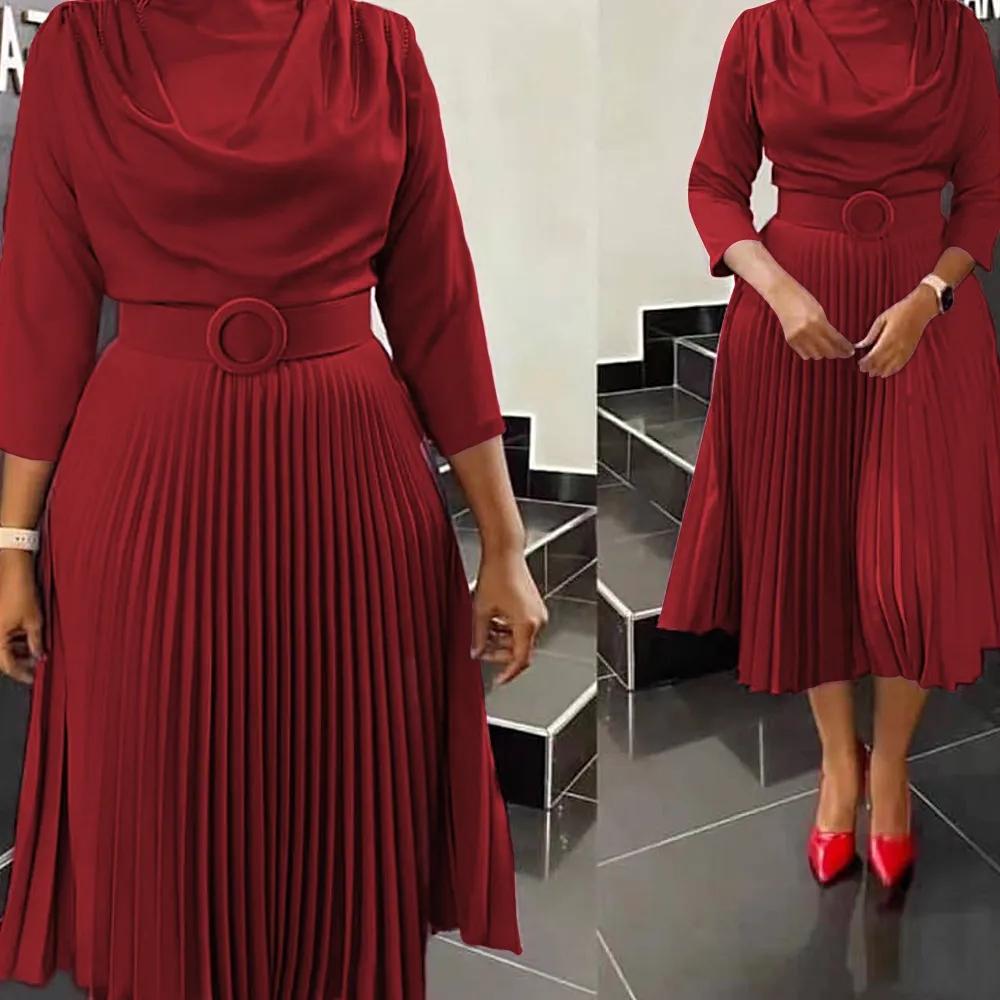 2023 Elegant African Women Clothing Spring Summer African Clothing Office Women Party Slim Fit Dress Dashiki Ankara Costume Nightgown