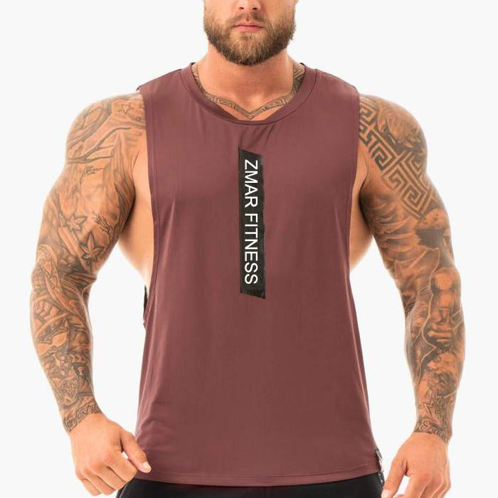 Men's Sleeveless Gym Top Custom Logo High Quality Soft Sweat Wicking Men's Vest