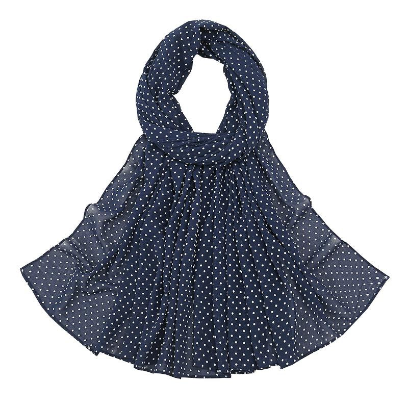 New Solid Color Foam Dot Chiffon Veil Monochrome Breathable Dot Long Veil Sunscreen Shawl Decoration Wholesale