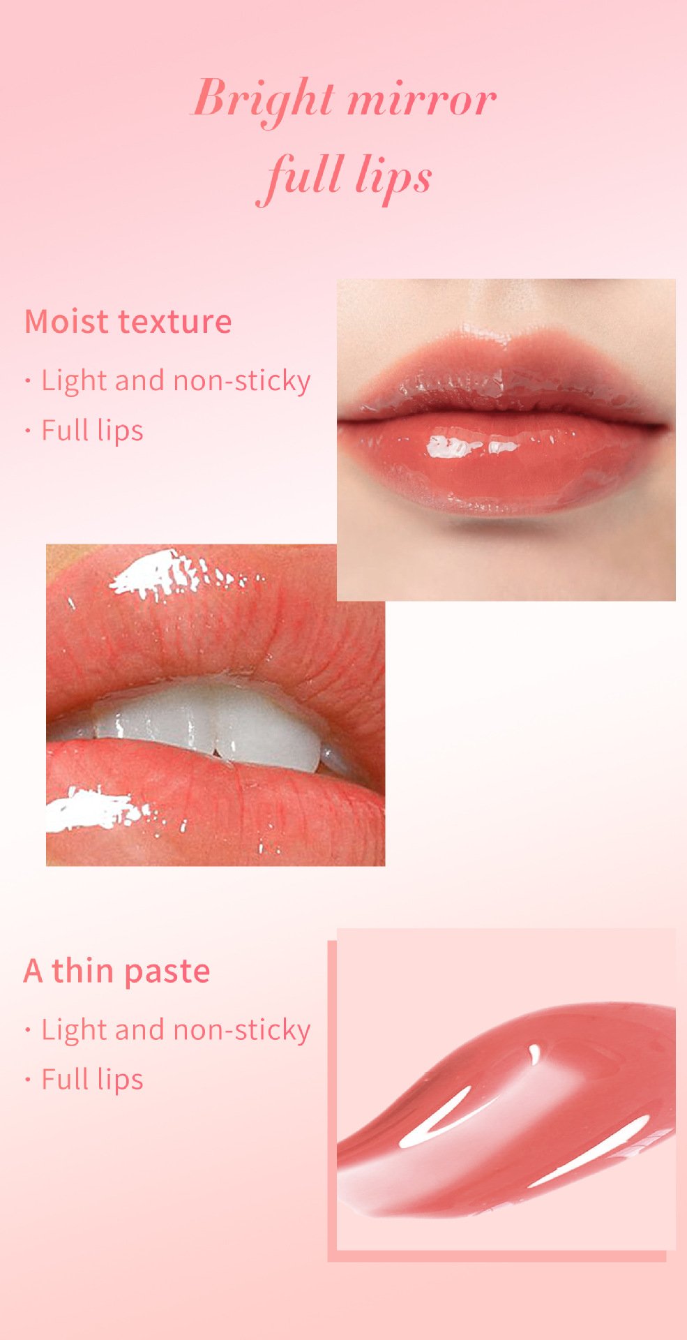 Wholesale Waterproof Gloss Lip Gloss 6 Color Glow High Quality Vegetarian Gloss Lip Gloss