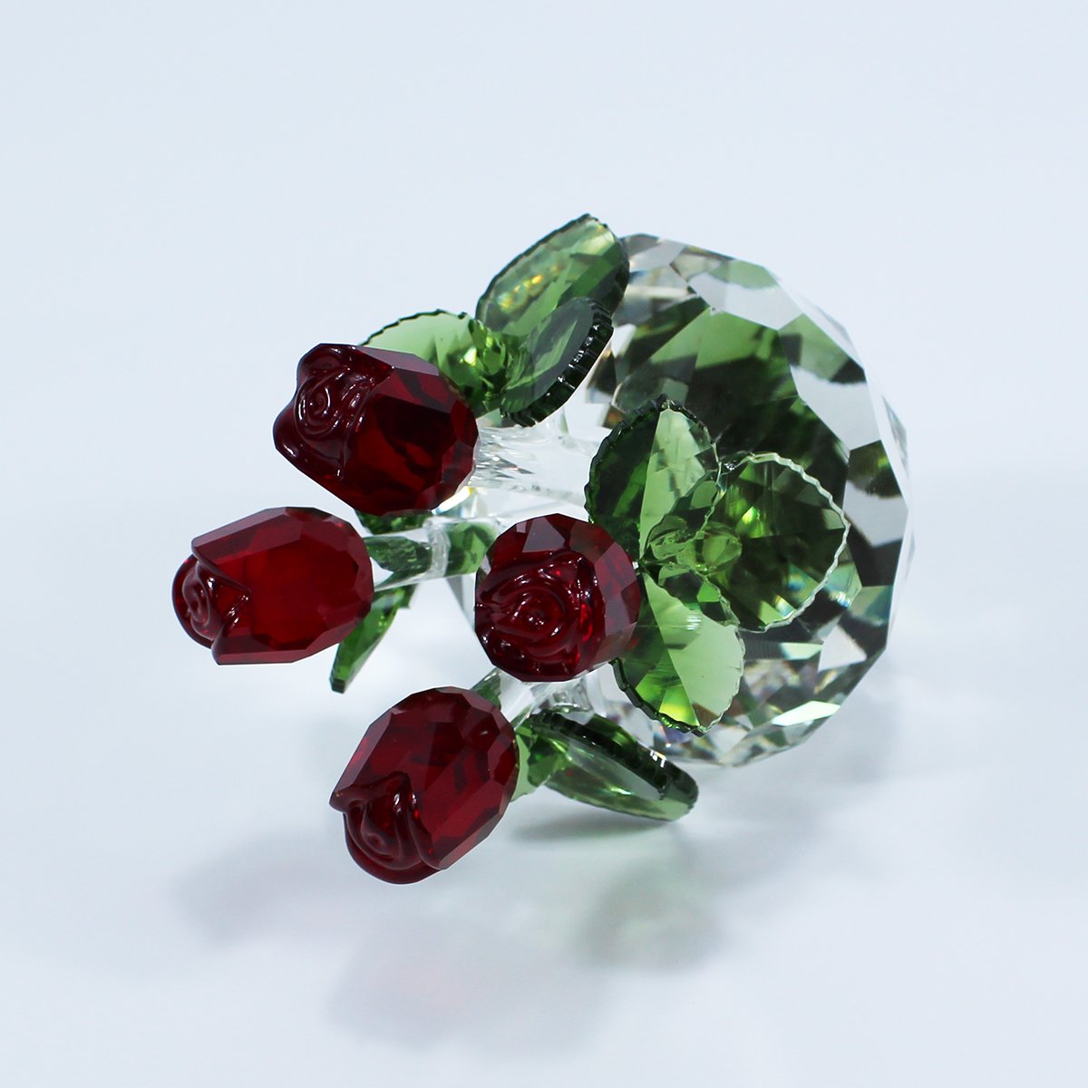 Hitop Crystal Flower Crystal Glass Rose Statue Novelty Craft Gift Anniversary Christmas Gift New Product Ideas