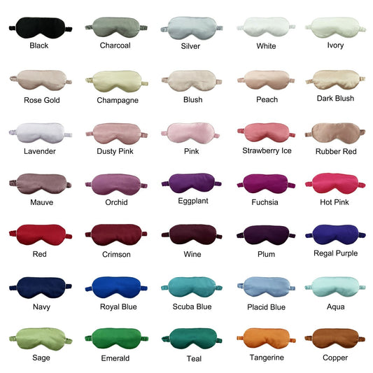 High Quality Smooth Soft Silk Satin Sleep Eye Mask 35 Color Wholesale Ready To Ship Sleep Eye Mask Accessories