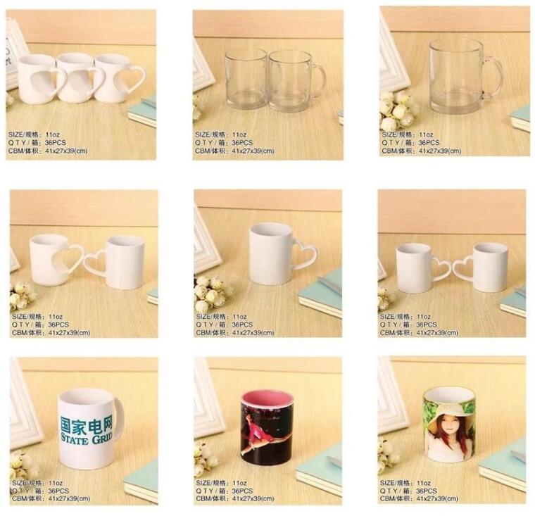 M002 Sublimation Blank 11 Oz Ceramic Custom Logo Heart Handle Mug Cup