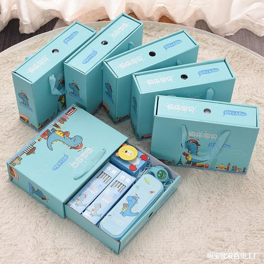 Children's Kindergarten School Supplies Cartoon Gift Box Student Boys Girls Stationery Suit