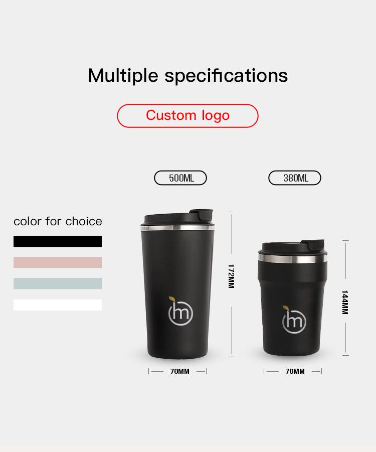 380 Ml/500 Ml Insulated Vacuum 304 Stainless Steel Tea Cup Coffee Cup