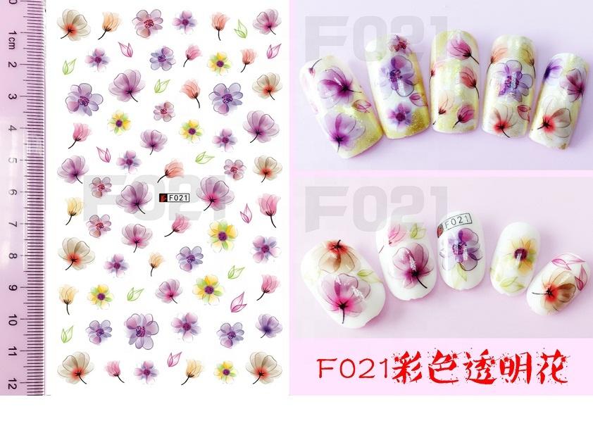 New Nail Art Stickers & Decals Packaging Flower Design And Fashion Custom 2d/3d Nail Art Stickers