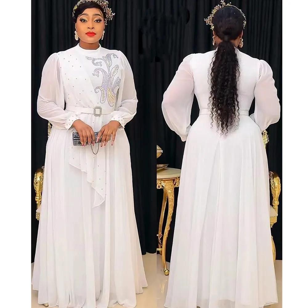African Dress Long Dress African Costume Elegant Kaftan Muslim Chiffon Maxi Dress 2023 Plus Size Ladies Dinner