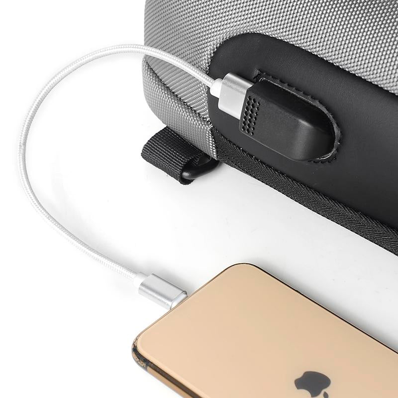 Anti-theft Men's Chest Bag Good Shape Beautiful Waterproof USB Rechargeable Crossbody Bag