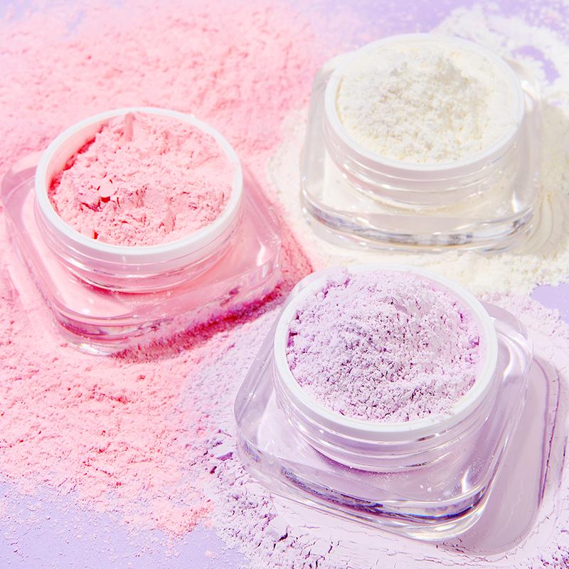 Private Label Vegetarian Oil Control Cosmetic Powder Matte Gloss Pink Waterproof White Translucent Cosmetic Loose Shaping Powder
