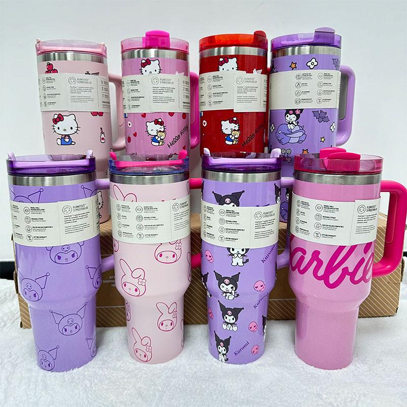 Wholesale Custom Cartoon Logo Cup 40 Oz Outdoor Portable Travel Mug 304 Stainless Steel Insulated Tumbler 40 Oz With Handle
