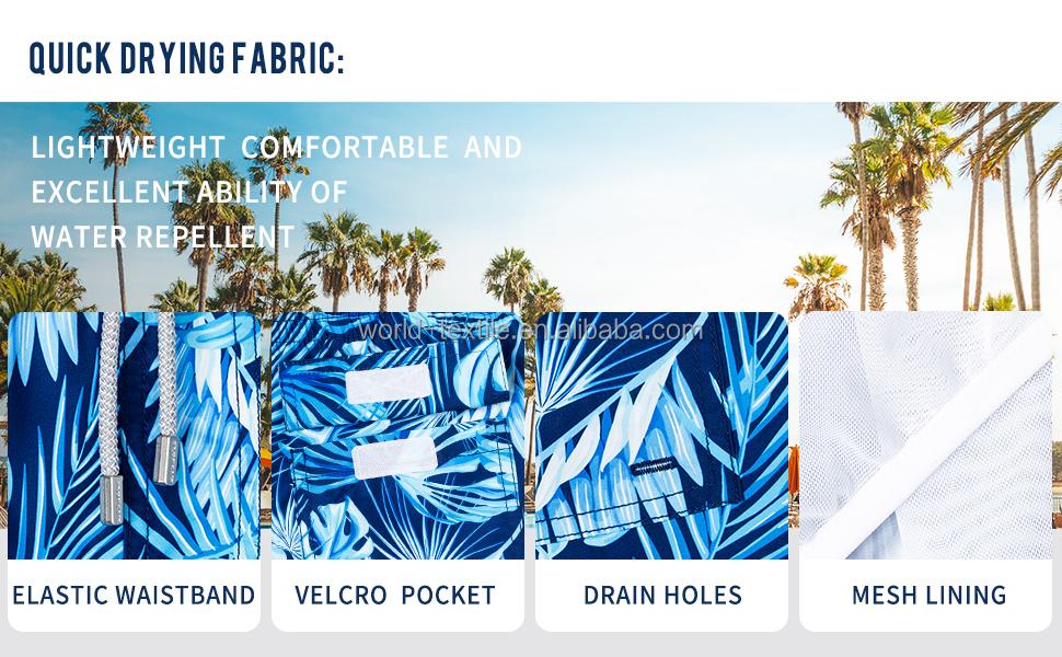 Customized OEM Men's Solid Color Swimming Trunks Quick Drying Board Swimming Trunks Eco-friendly Men's Summer Short Swimming Trunks