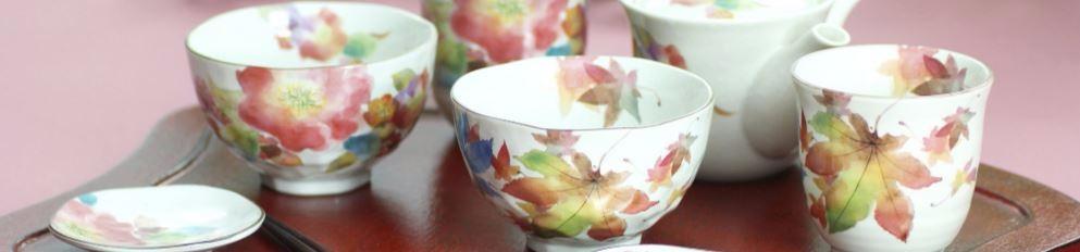 Ceramic Mug Cup Teacup "hanahitohira" With Beautiful Floral Print, Made In Japan