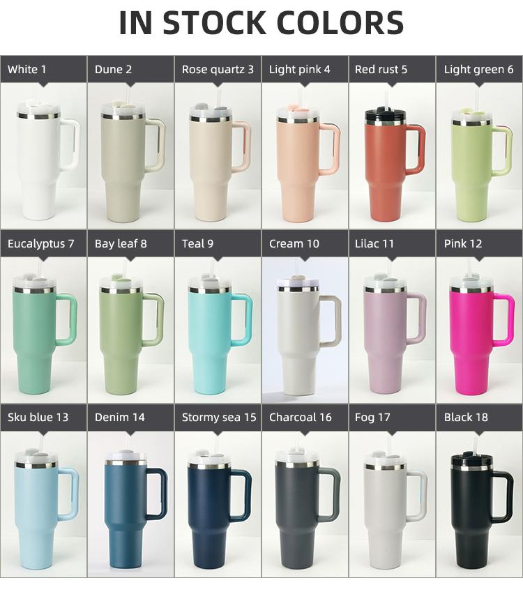 Ailingalaxy 40 Oz Travel Stainless Steel Vacuum Cup With Handle With Straw Personalized