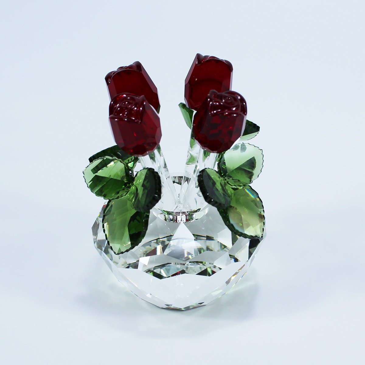 Hitop Crystal Flower Crystal Glass Rose Statue Novelty Craft Gift Anniversary Christmas Gift New Product Ideas