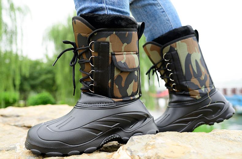 Outdoor Snow Boots Waterproof Warm Shoes Men's Boots Women's Shoes Knee Warm Boots Winter Rubber OEM ODM Custom Brand