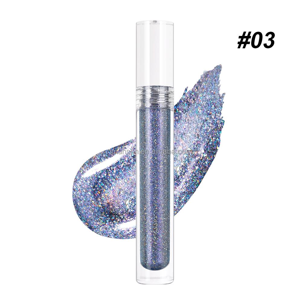 Wholesale OEM Diamond Lip Gloss Makeup High Gloss Hologram Glitter Lip Gloss