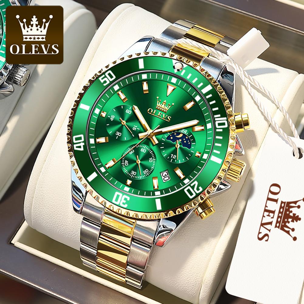 OLEVS 2870 Custom Waterproof Sports Watch Men's Business Watch Luminous Fashion Men's Wrist Stainless Steel Quartz Watch