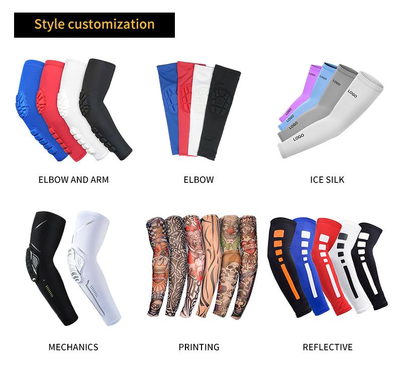 Customized Logo UV Sunscreen Cooling Compression Sports Arm Cover Riding Fishing Harness Sublimation Blank Arm Cover