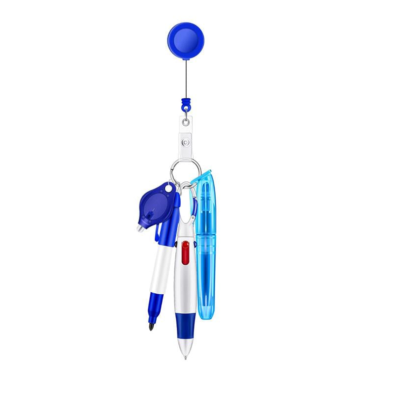 Assemble Multi-function Nurse Pen Set Clip Badge Holder Retractable Custom Nurse Pen Badge Reel Nurse Doctor Gift