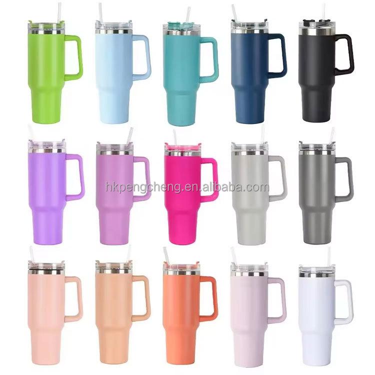Stanley Cup 40 Oz Custom Logo Stainless Steel Tumbler Travel Mug With Handle, Hello Kitty Cup