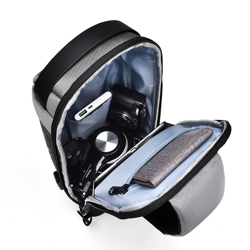 Anti-theft Men's Chest Bag Good Shape Beautiful Waterproof USB Rechargeable Crossbody Bag