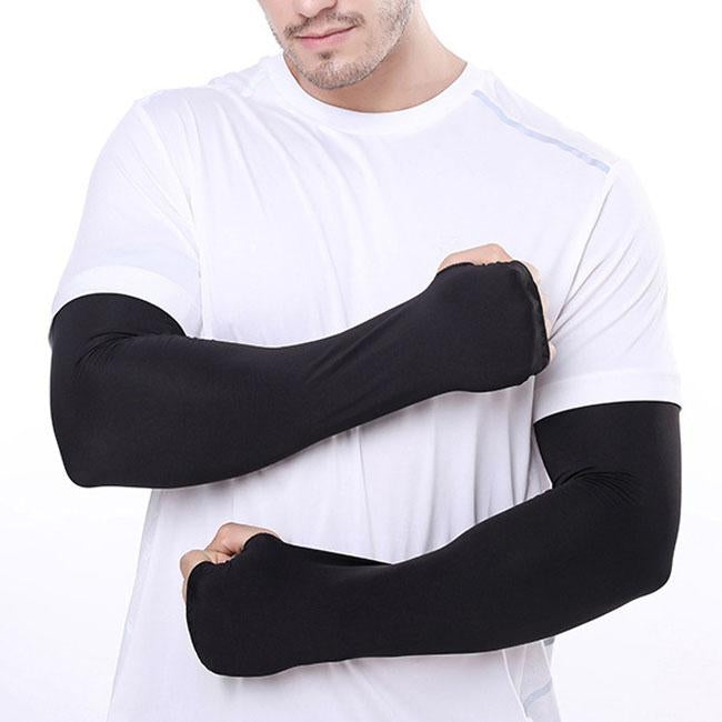 Wholesale Adult Cooling Arm Sleeve Long Finger-free Gloves Non-slip Sunscreen Arm Sleeve