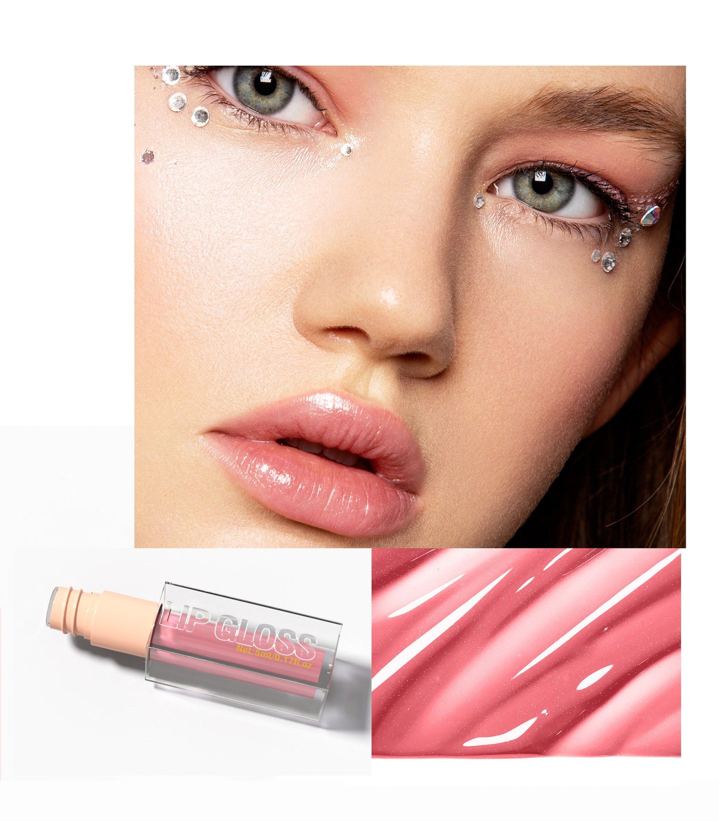 Manufacturer Luxury Cosmetic Gloss Transparent Lip Glaze Wholesale Bulk Glitter Lip Gloss