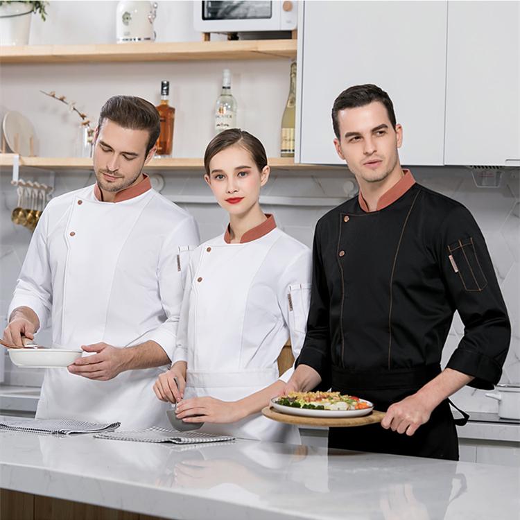 High Quality Winter Long Sleeve Fashion Restaurant Chef Coat Uniform Western Hotel Uniform Formal Restaurant Uniform