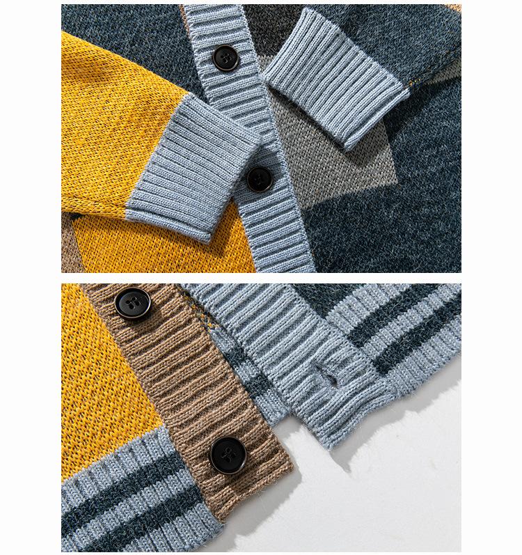 Custom Casual Super Slap Cardigan Knitted V-neck Men's Knitted Wool Sweater Overall Promotion Winter Knitted Men's Cardigan Sweater